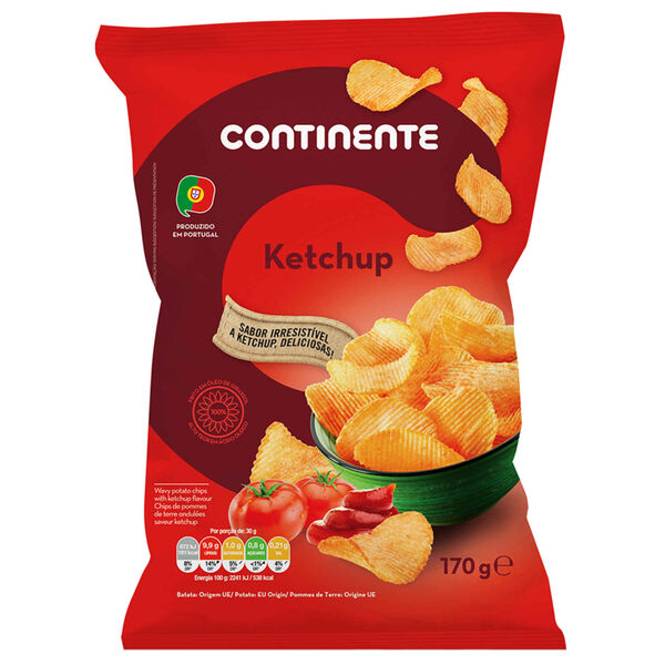 Batata Frita Ondulada Sabor Ketchup Continente