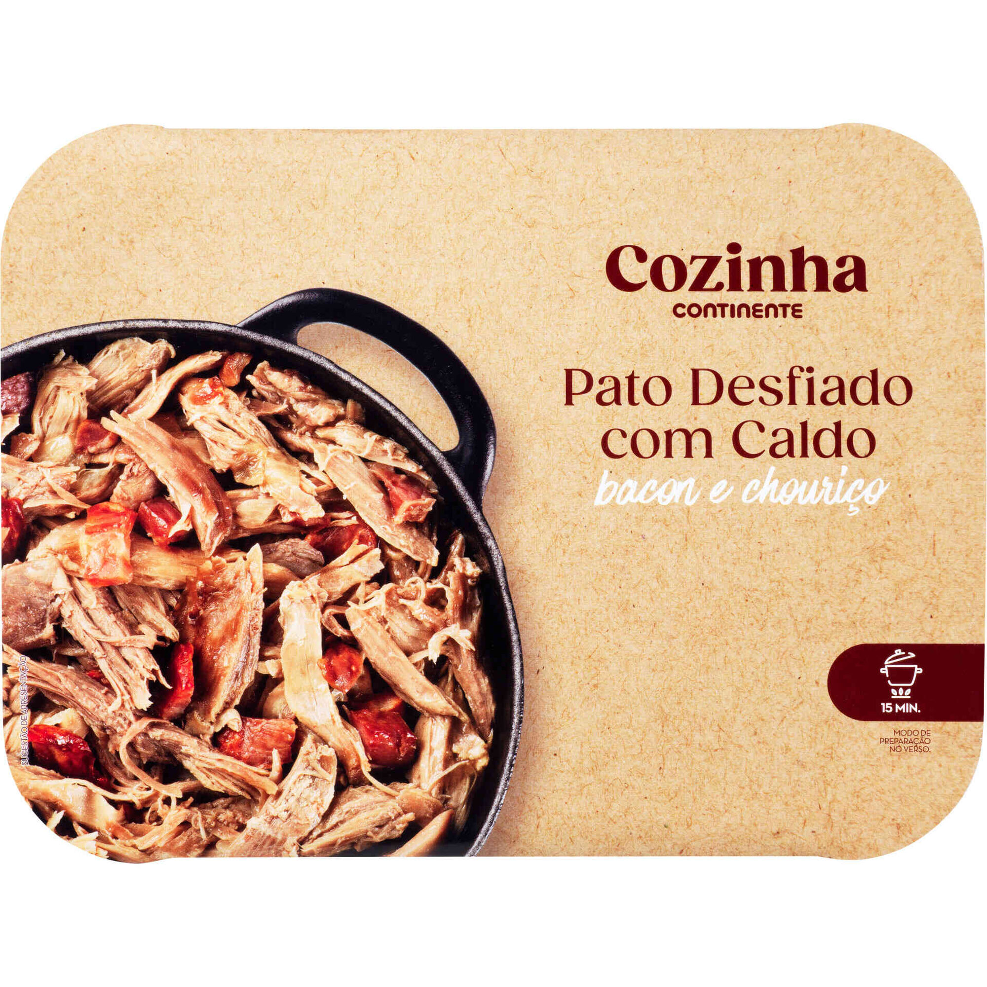 Pato Desfiado com Caldo, Bacon e Chouri&ccedil;o Cozinha Continente