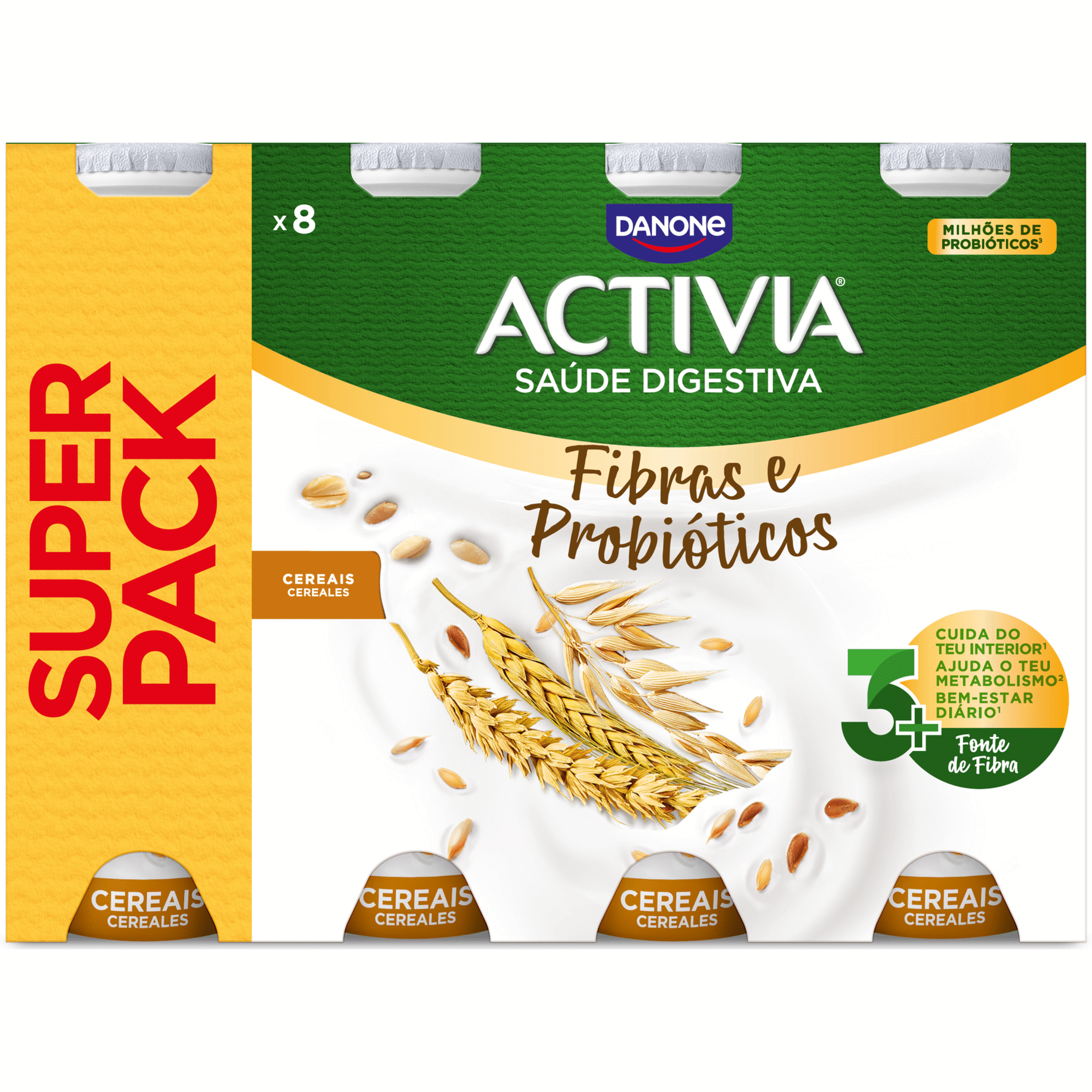 Iogurte L&iacute;quido Bifidus Cereais Integrais Activia Danone