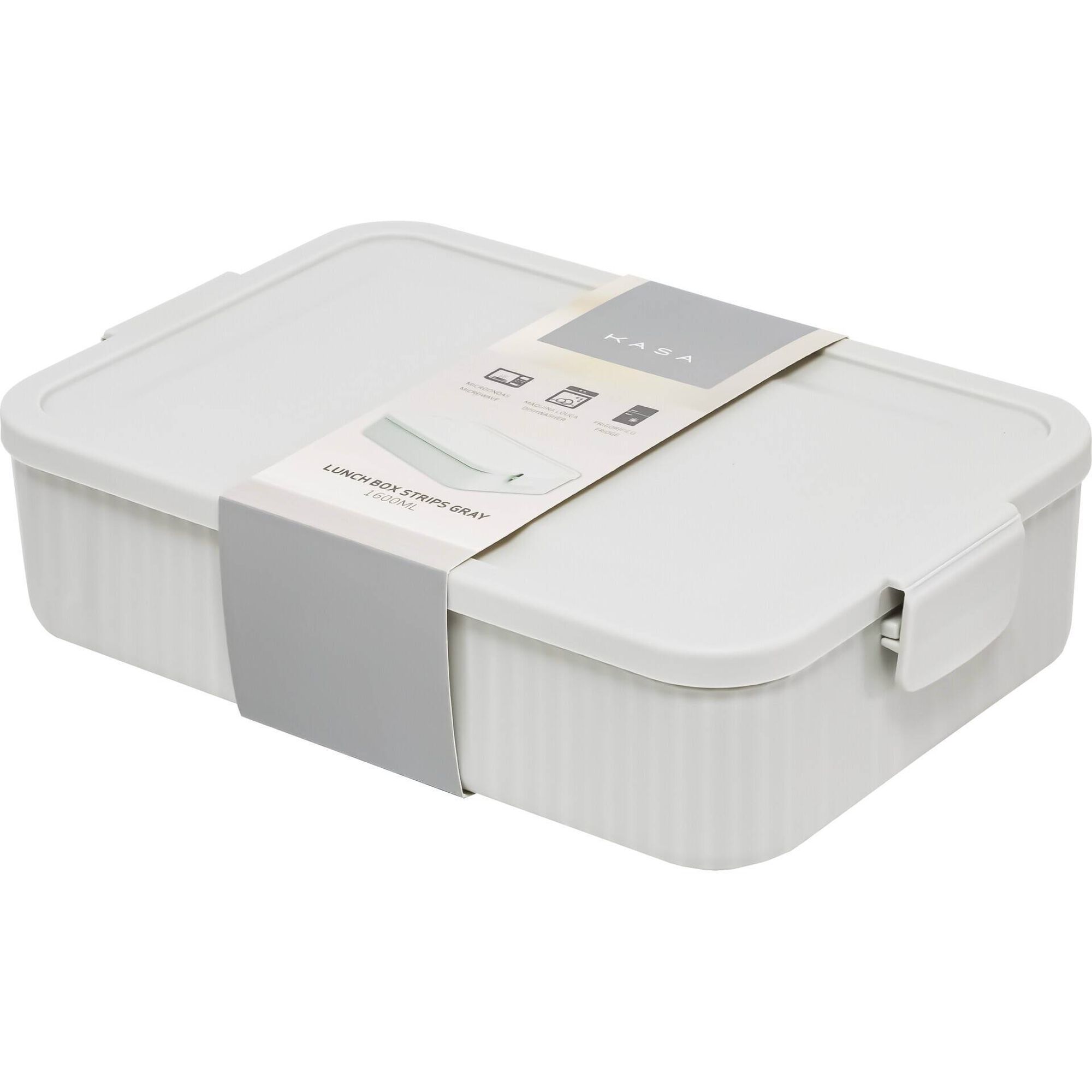Lunch Box Strips 1600ml Cinza