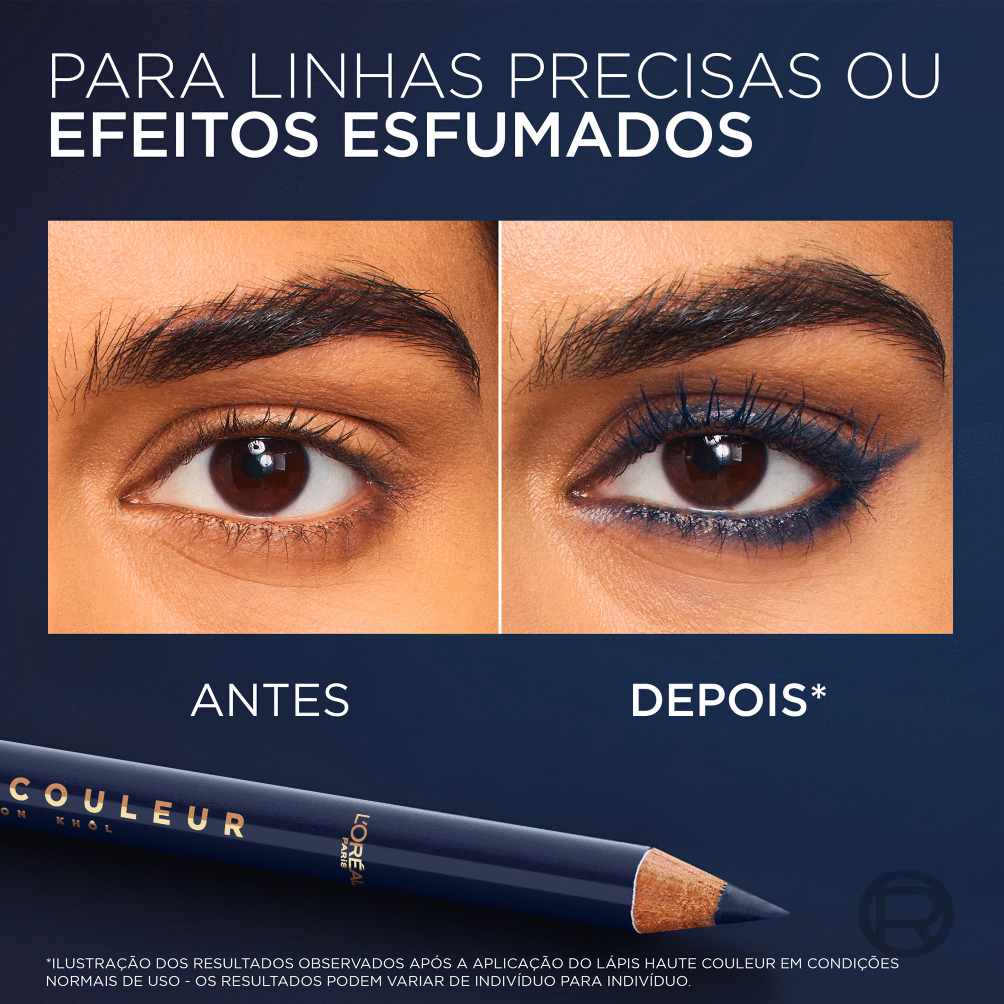 L&aacute;pis de Olhos Kh&ocirc;l Haute Couleur Bleu Suede L'Or&eacute;al Paris