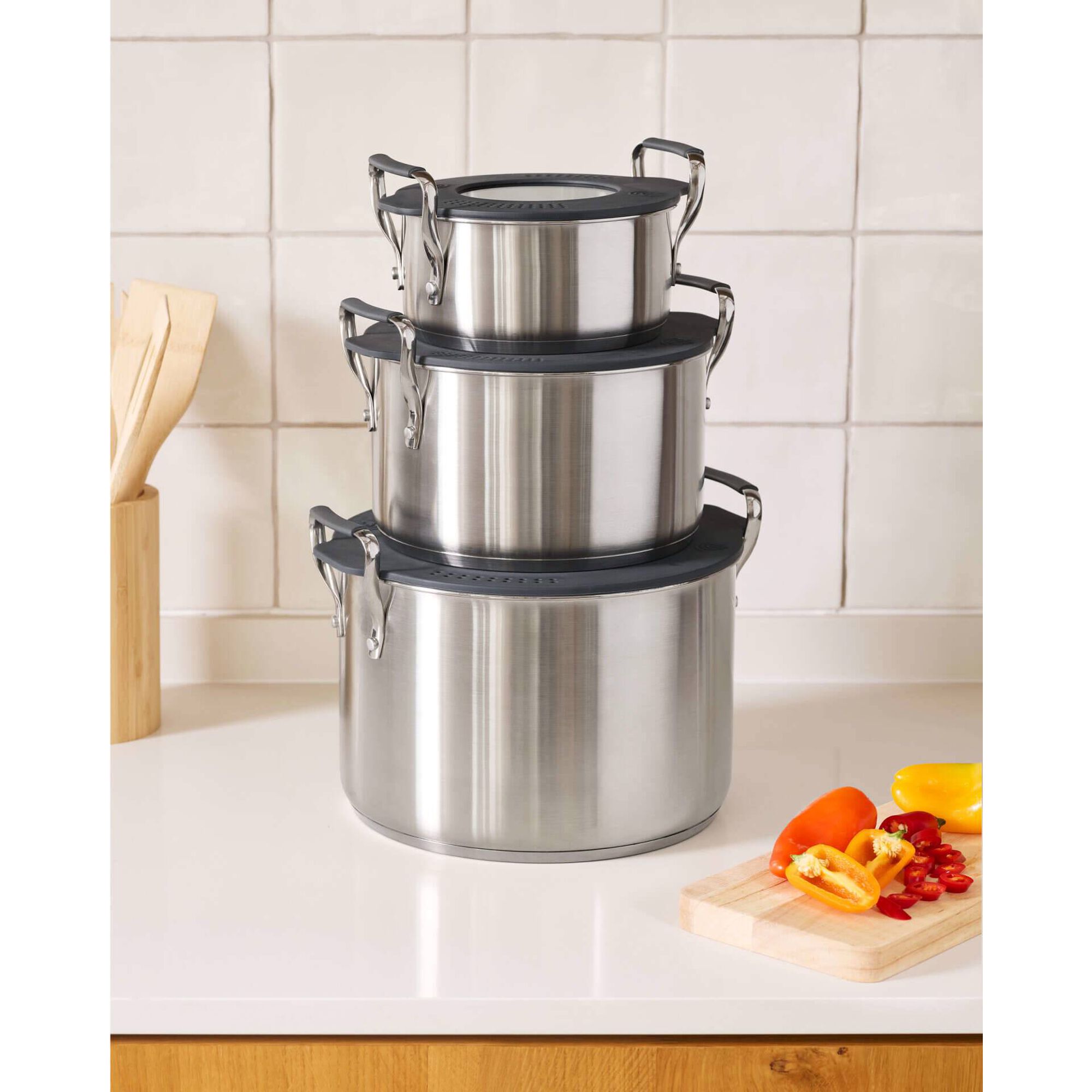 Ca&ccedil;arola Inox Empilh&aacute;vel 16cm Kasa