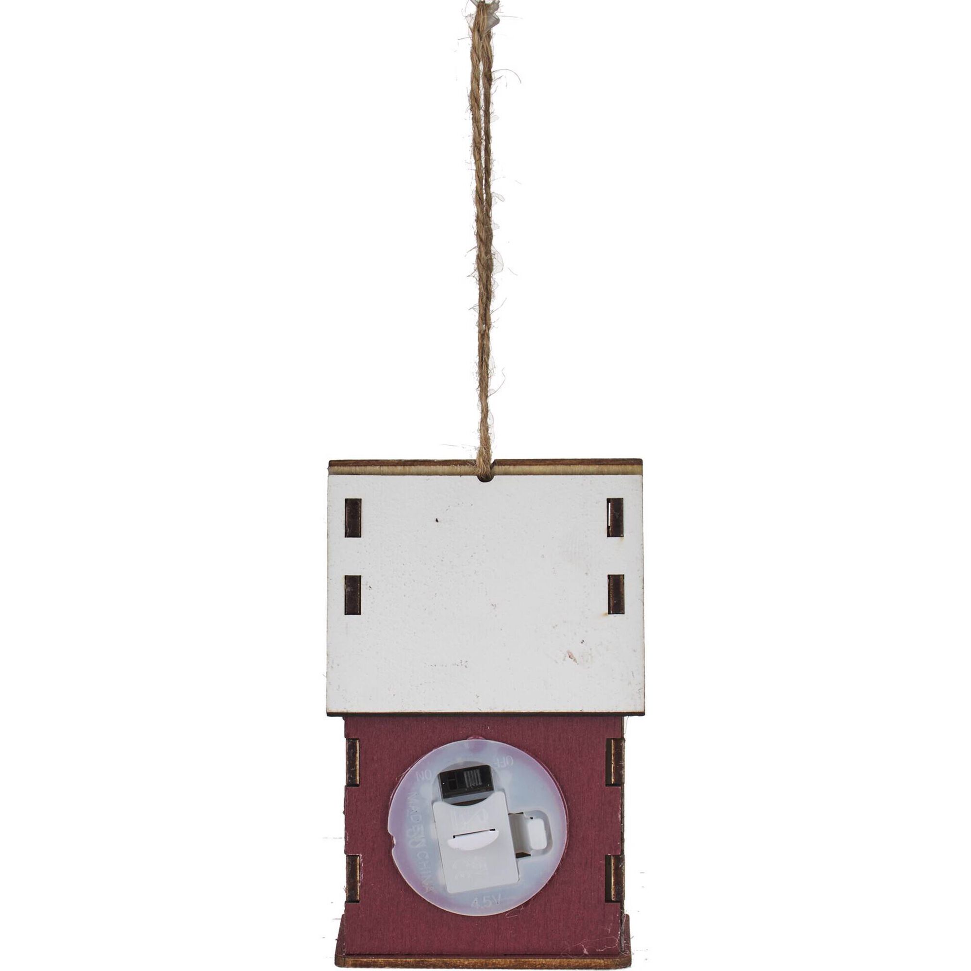 Ornamento Casinha com Luz Telhado Branco