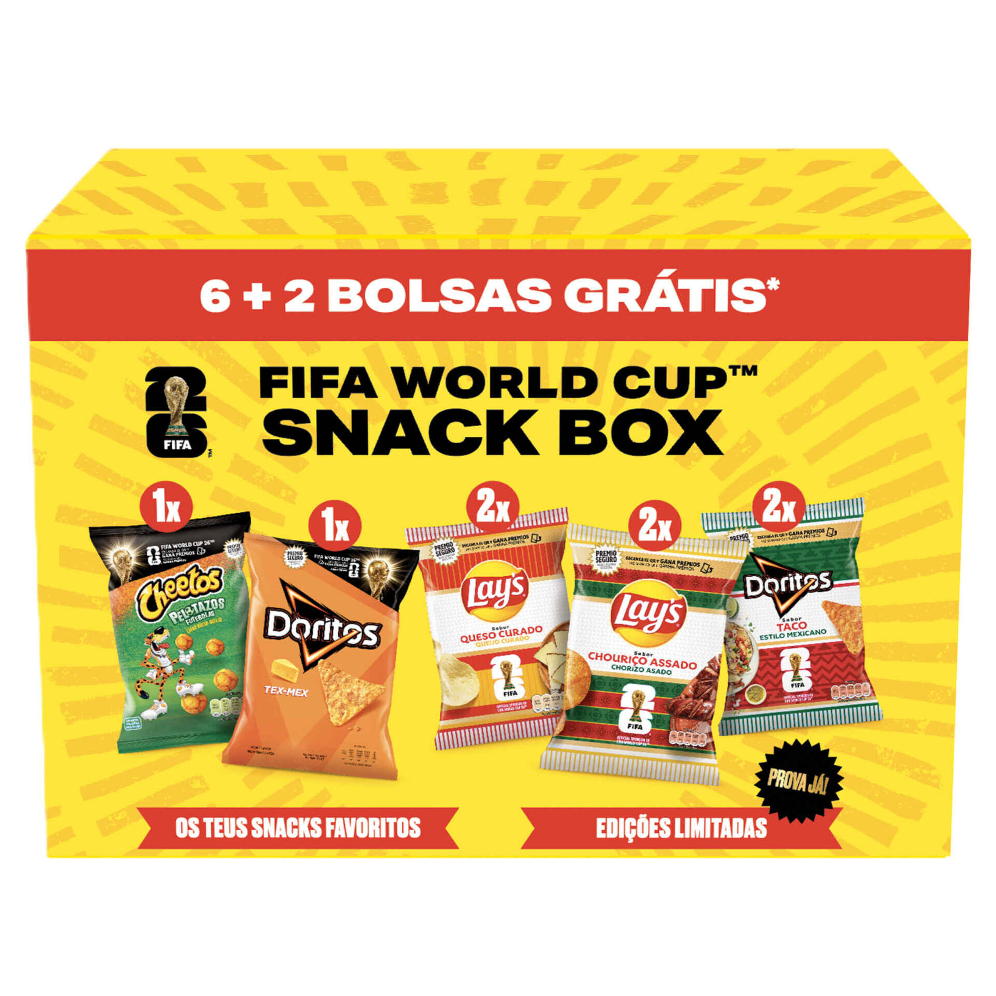 Multipack Batata Frita Lay's + Snacks Milho Futebolas Cheetos + Snacks Milho Doritos