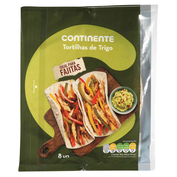 Tortilhas de Trigo Fajita Continente