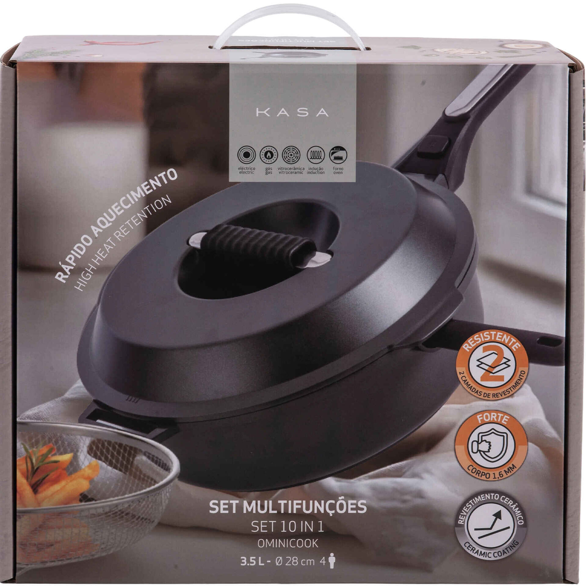 Set Multifun&ccedil;&otilde;es 10 em 1 Omnicook Preto Kasa