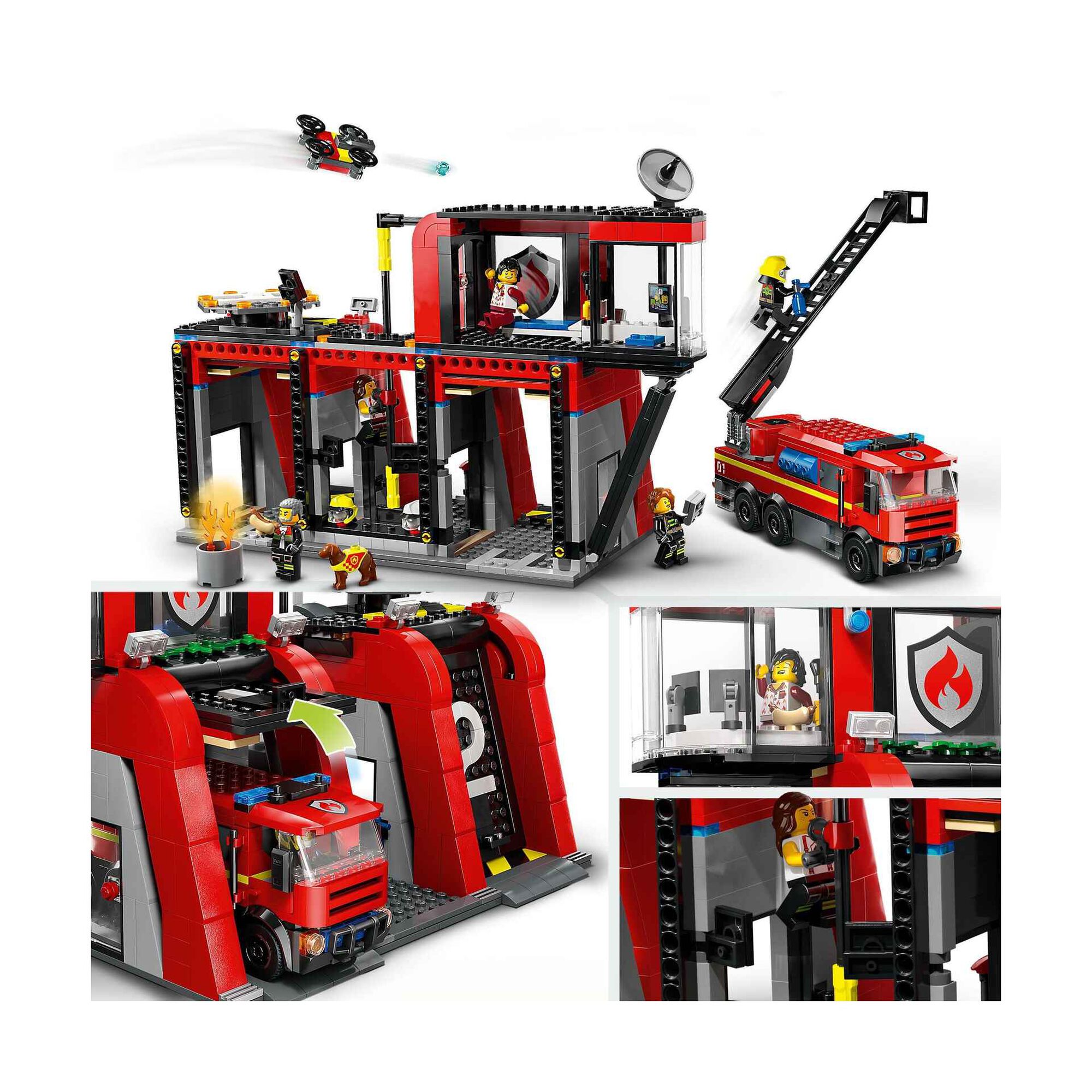 Quartel dos Bombeiros com Camião dos Bombeiros - 60414