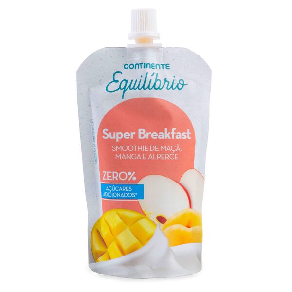 Saqueta Smoothie Maçã, Manga e Alperce Super Breakfast sem Adição de Açúcar Continente Equilíbrio