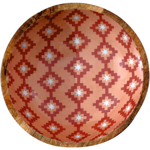 Taça Madeira 19cm Losangos Rosa Kasa