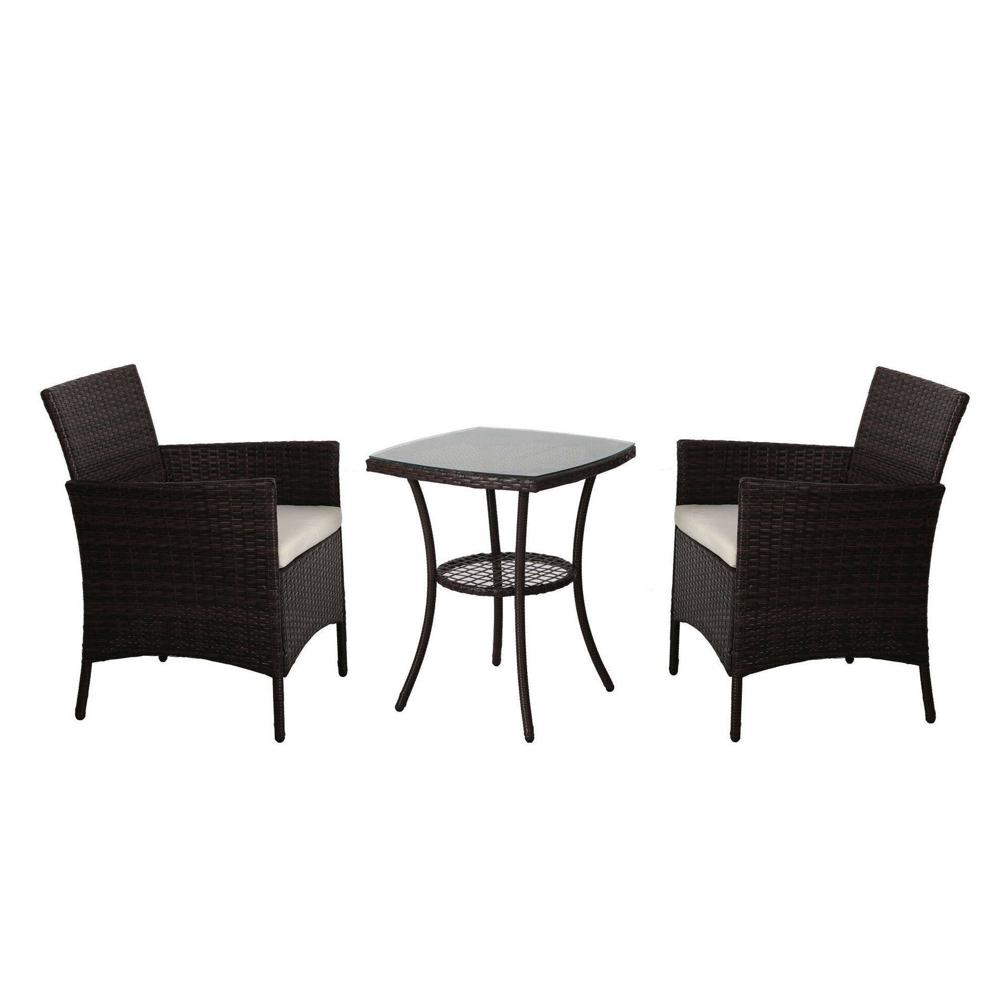 Conjunto de Estar Mesa e 2 Cadeiras Wicker Vidago