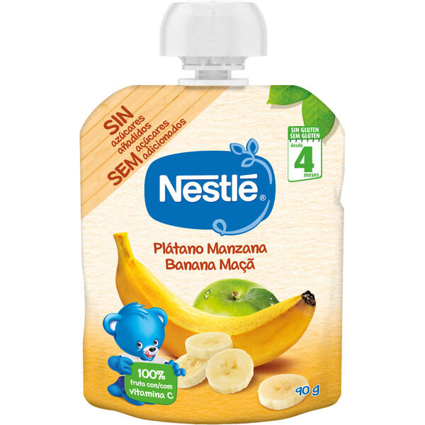 Saqueta de Fruta Banana e Maçã +4M Nestlé