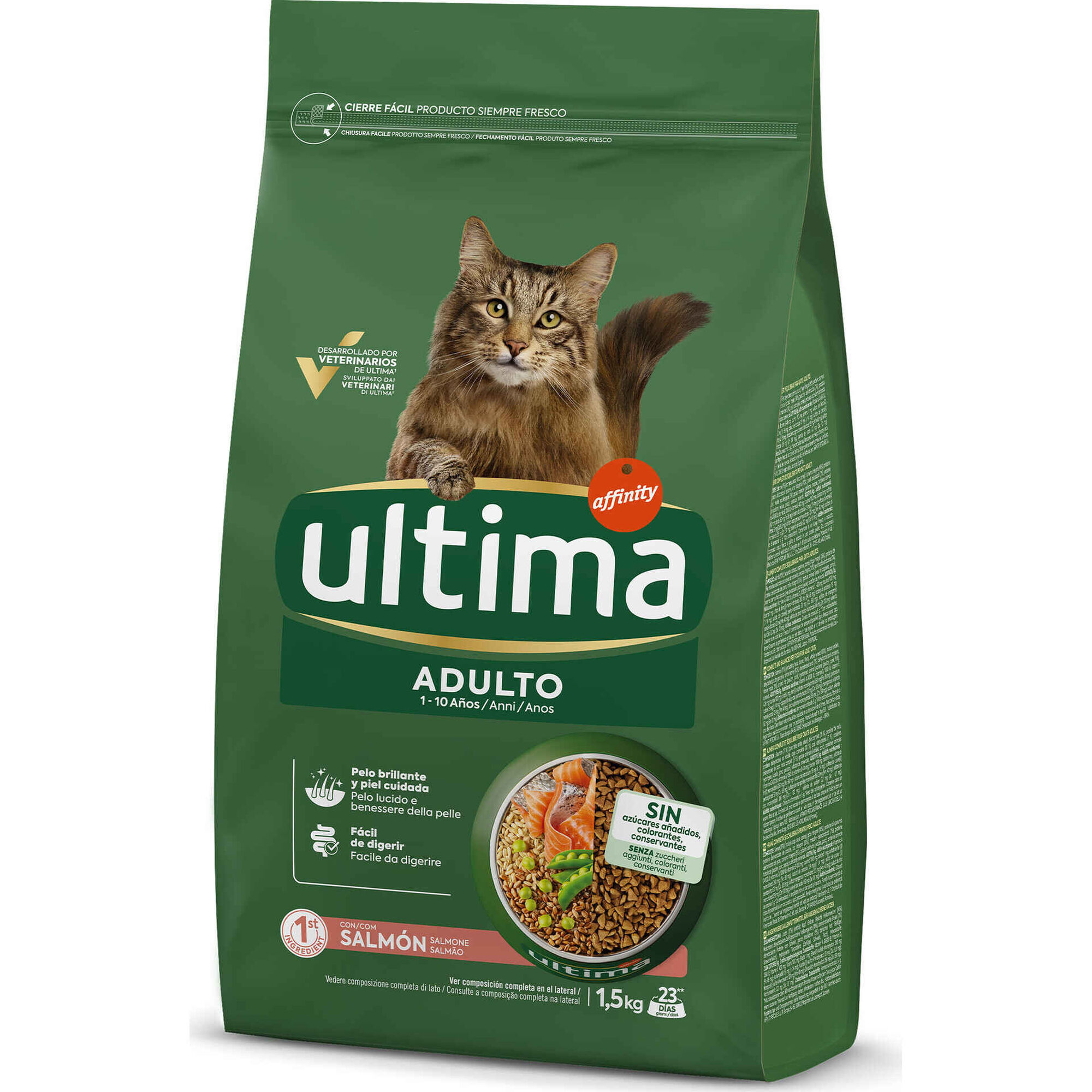 Ra&ccedil;&atilde;o para Gato Adulto Salm&atilde;o Affinity Ultima
