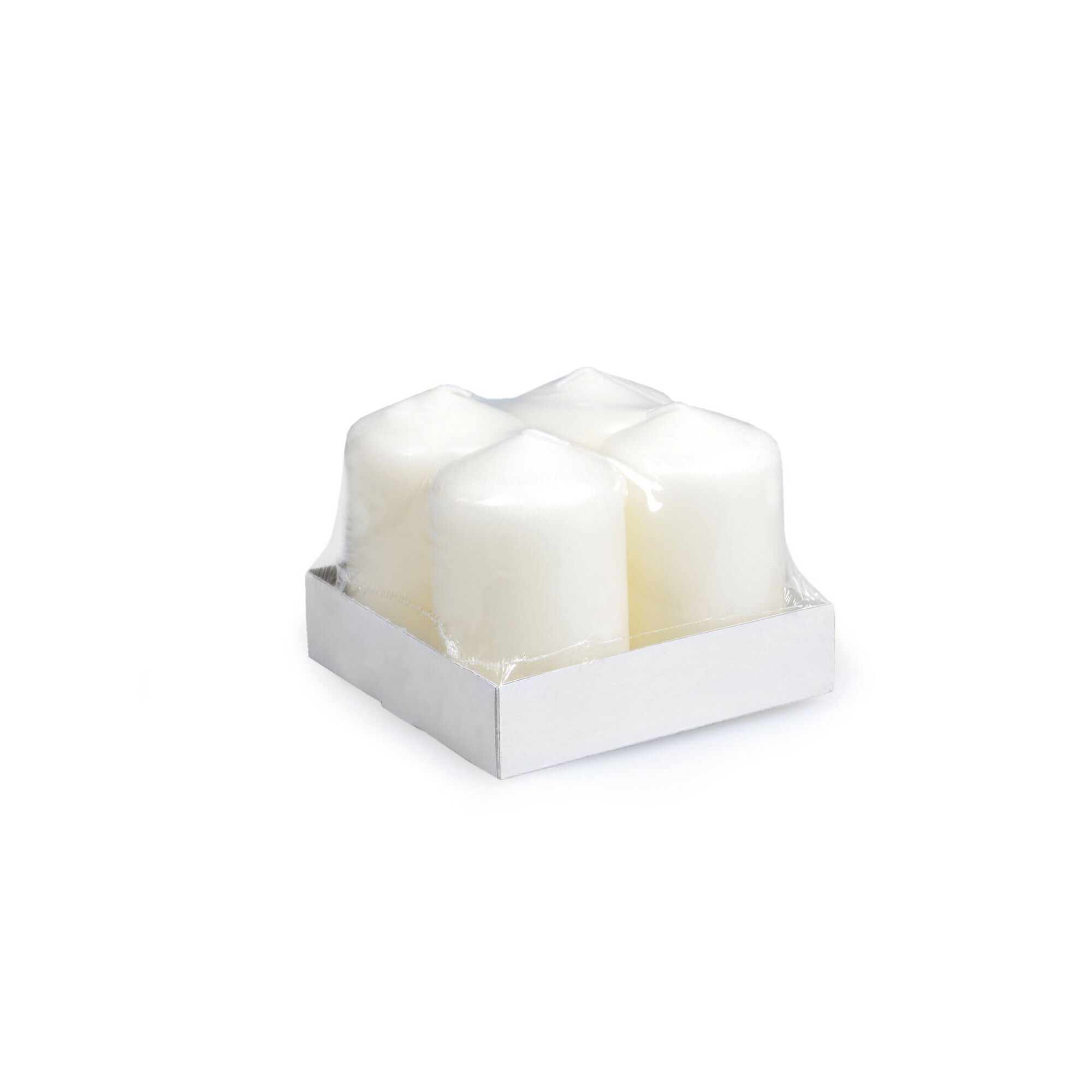 Conjunto 4 Velas Pilar 8cm Brancas Conjunto 4 Velas Pilar 8cm Brancas