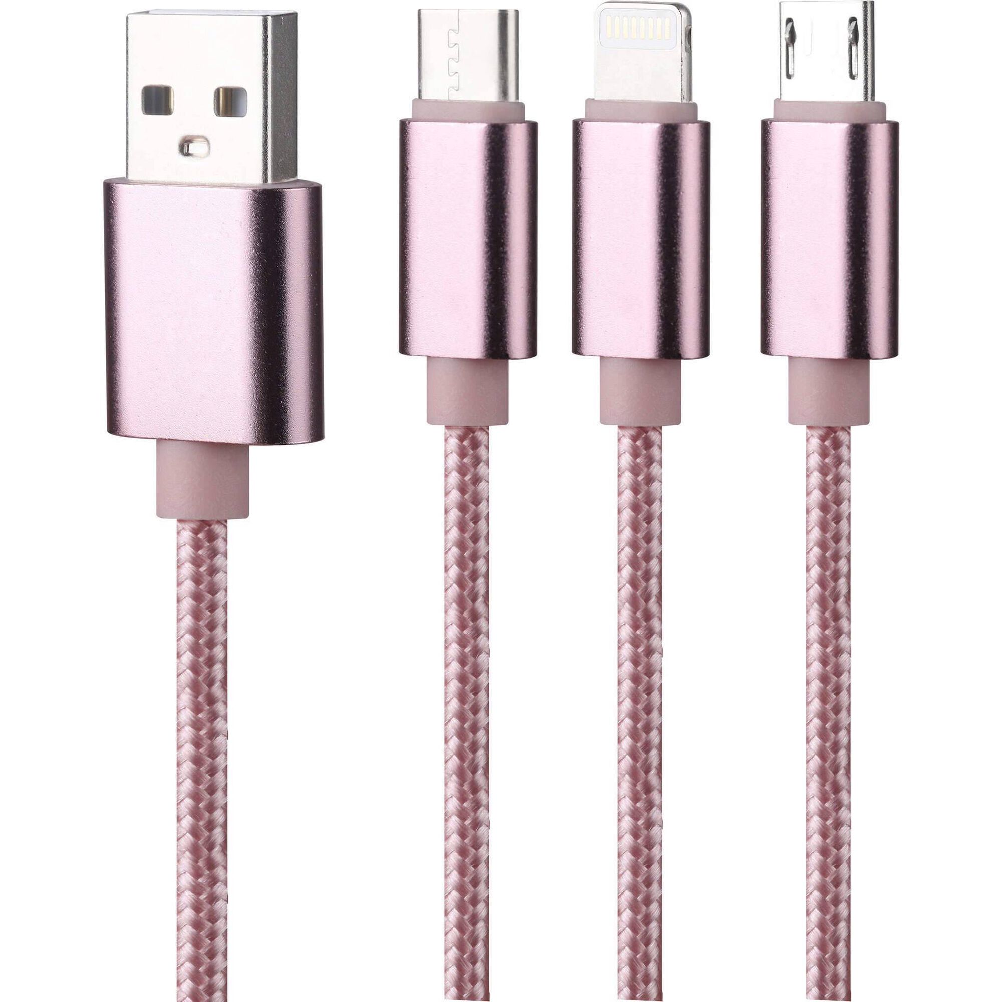 Cabos USB e USB-C Universal 3 em 1 Smokey Bazar&atilde;o