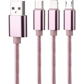 Cabos USB e USB-C Universal 3 em 1 Smokey Bazar&atilde;o