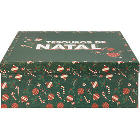 Caixa Cartão 33x27x12cm Tesouros de Natal