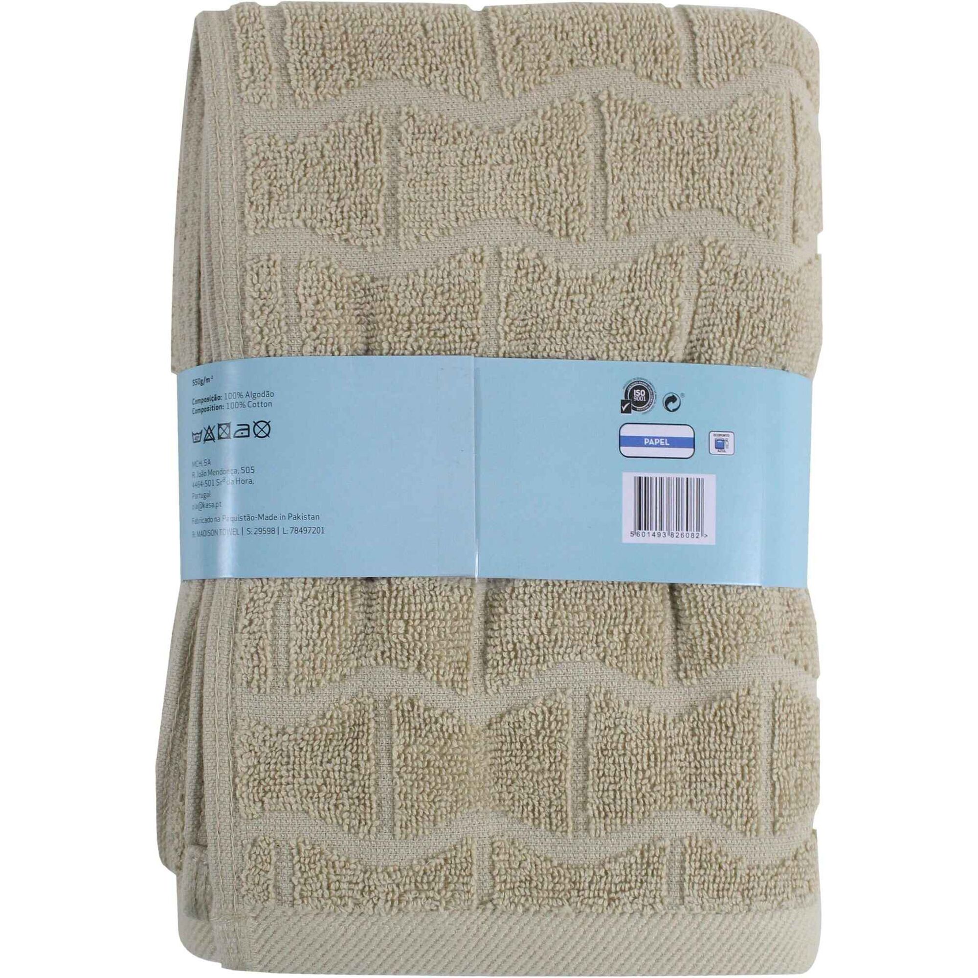 Toalha M&atilde;o Jacquard Bege Kasa