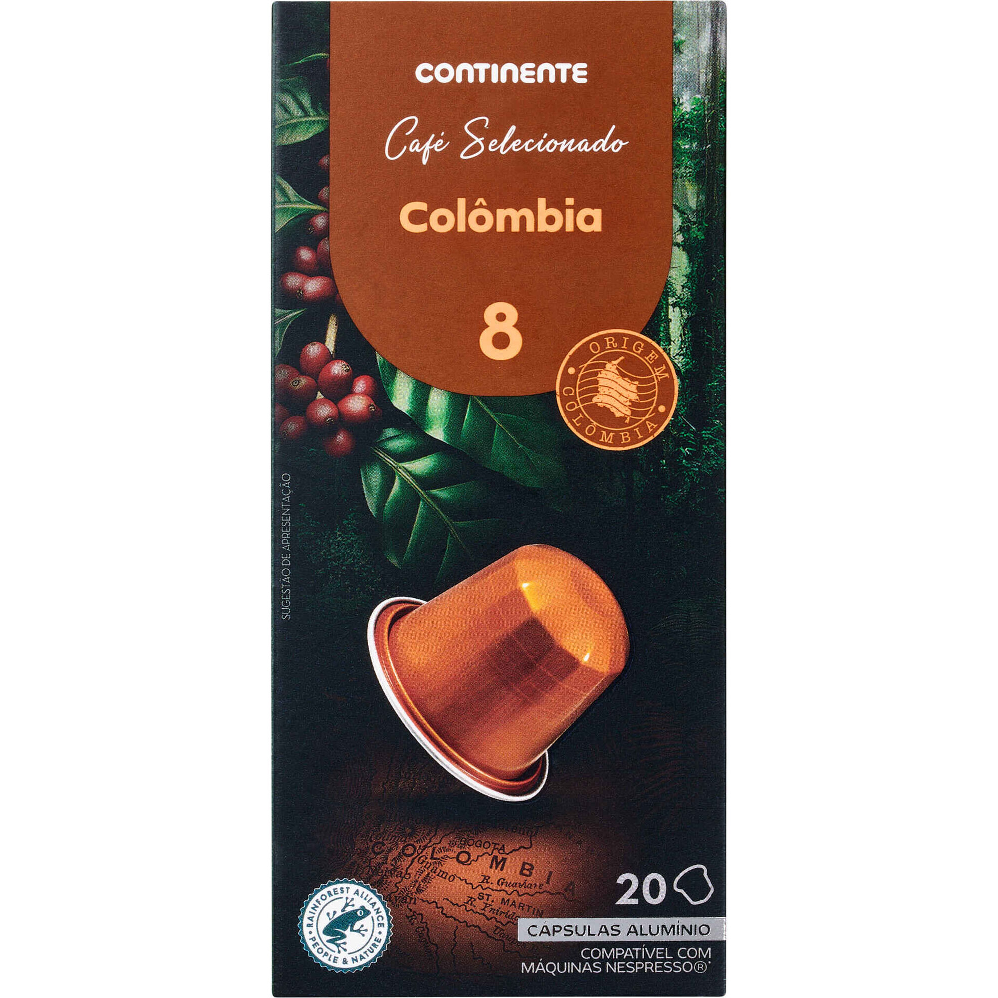 C&aacute;psulas de Caf&eacute; Col&ocirc;mbia Int 8 Continente