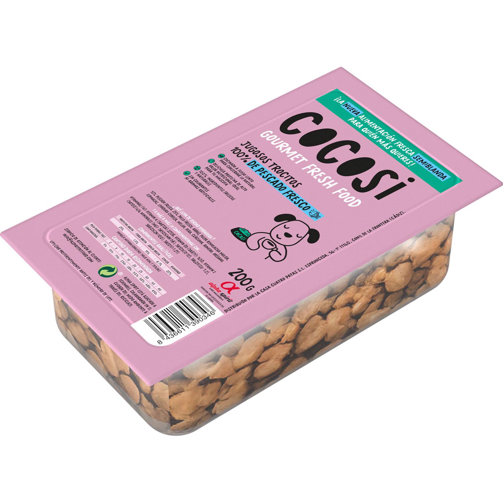 Comida Semi-h&uacute;mida para c&atilde;o Adulto Peixe Cocosi