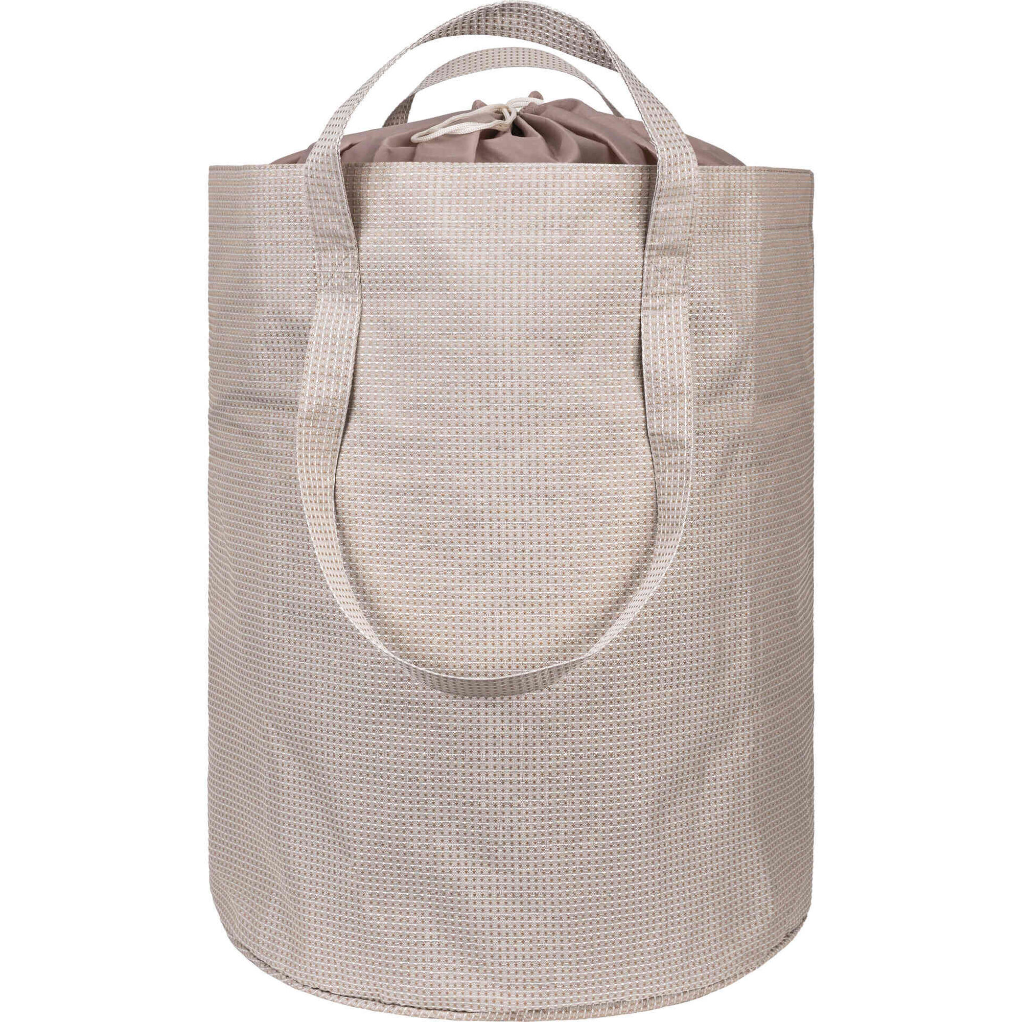 Cesto Roupa Transport&aacute;vel Tecido Cinza Kasa
