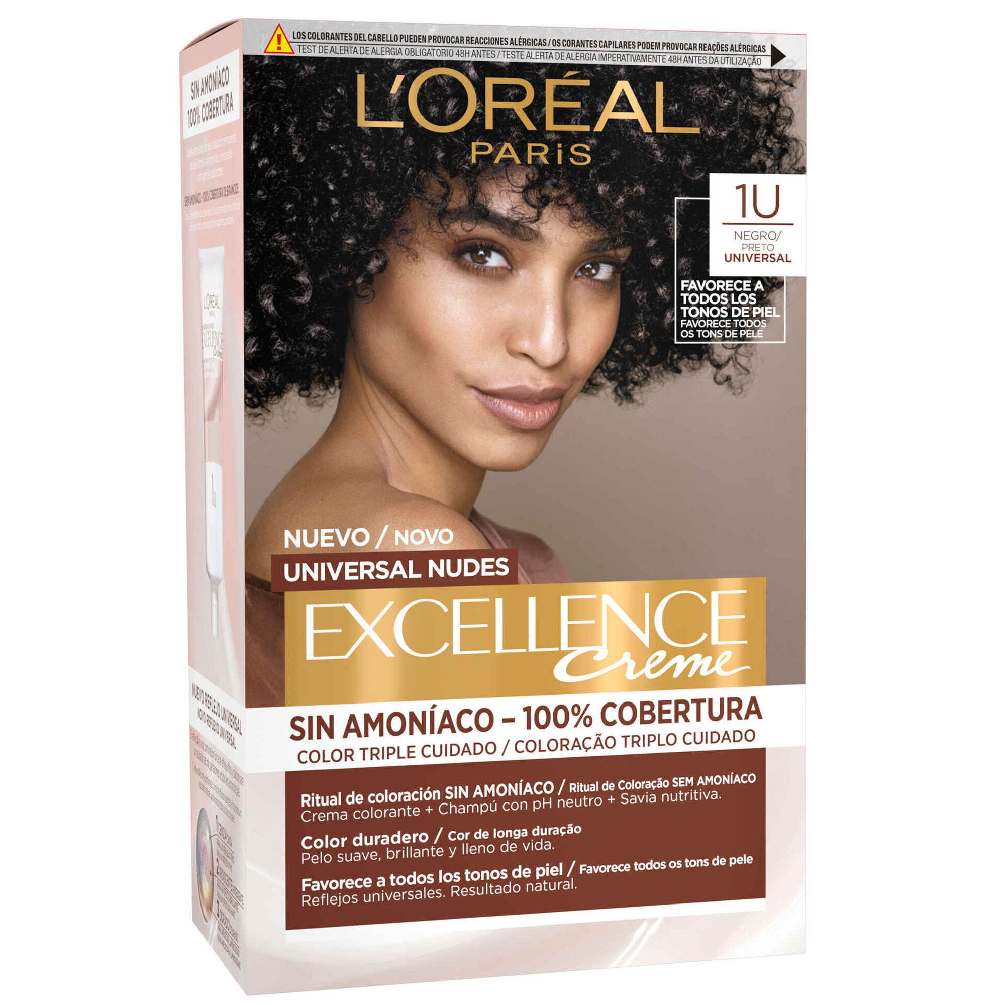 Coloração Permanente Excellence Universal Nudes Preto 1U