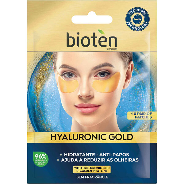 Máscara Facial de Tecido Contorno de Olhos Hidrogel Hyaluronic Bioten