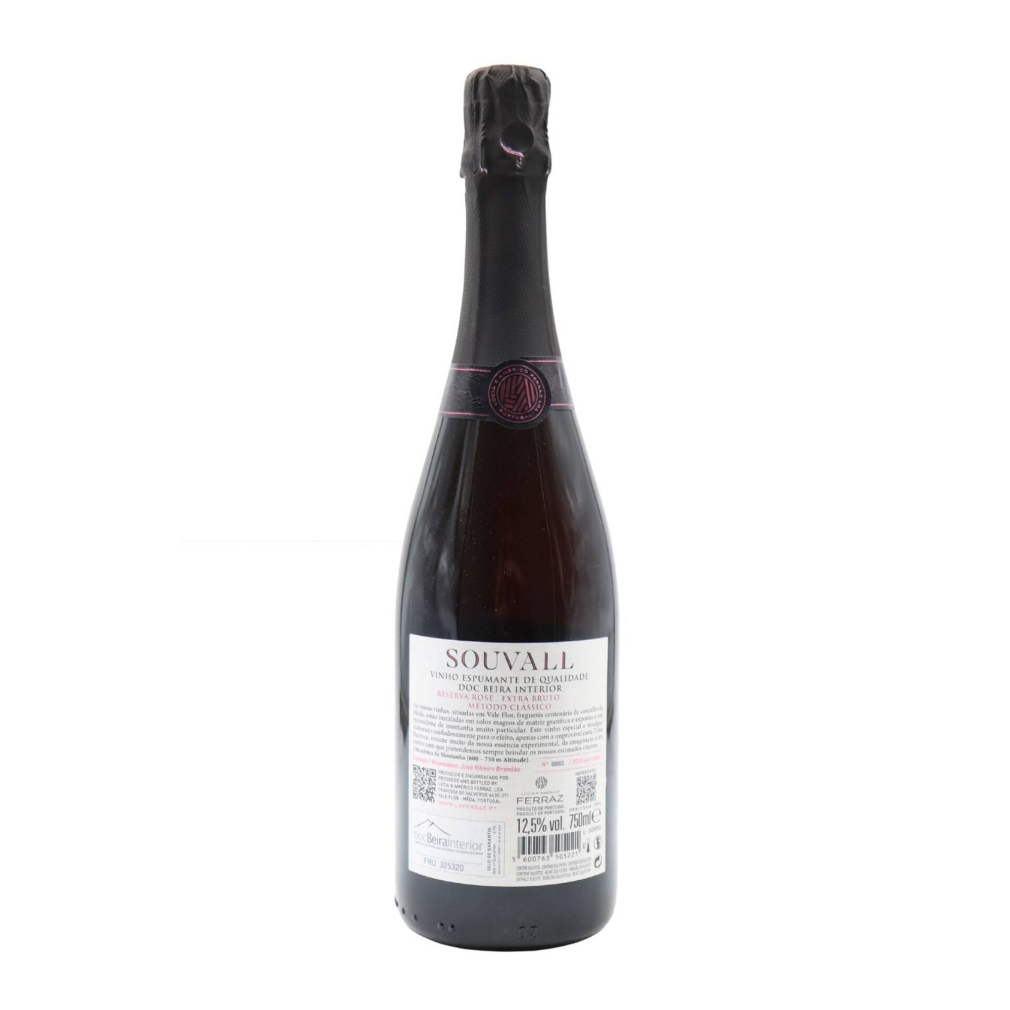 Souvall Extra Espumante Bruto Beiras Ros&eacute;