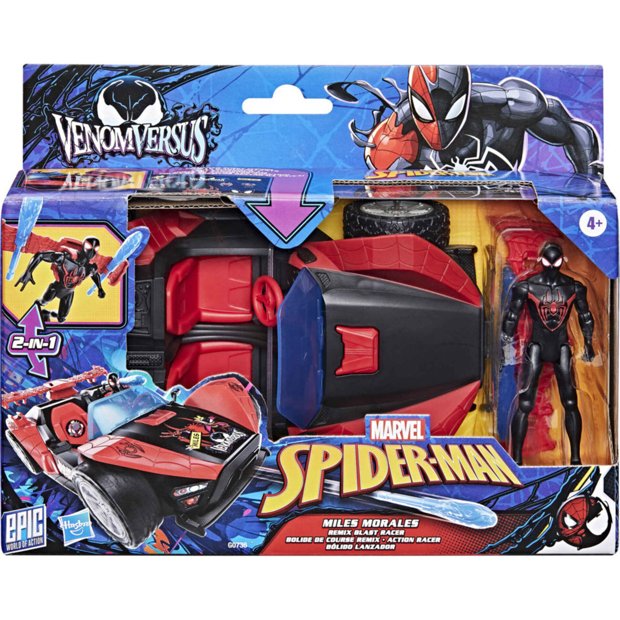 Spider-man Venomversus Miles Remix Blast Racer