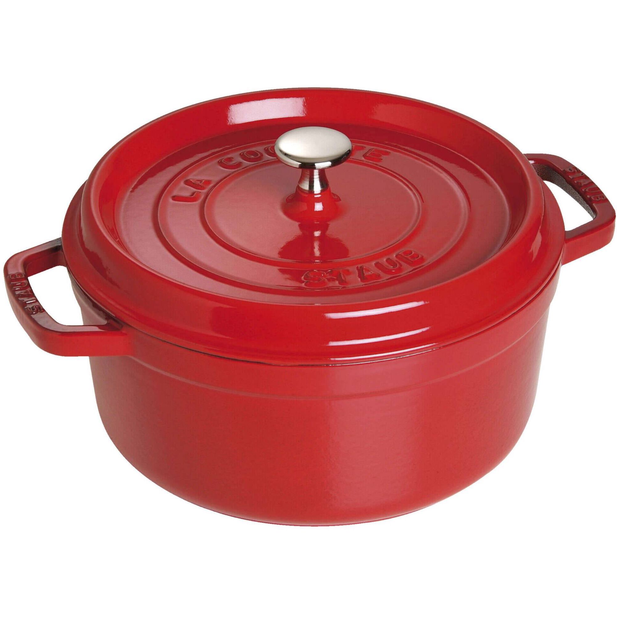 Ca&ccedil;arola Redondo Ferro Fundido 24cm Vermelho Staub