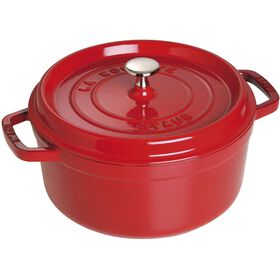 Ca&ccedil;arola Redondo Ferro Fundido 24cm Vermelho Staub
