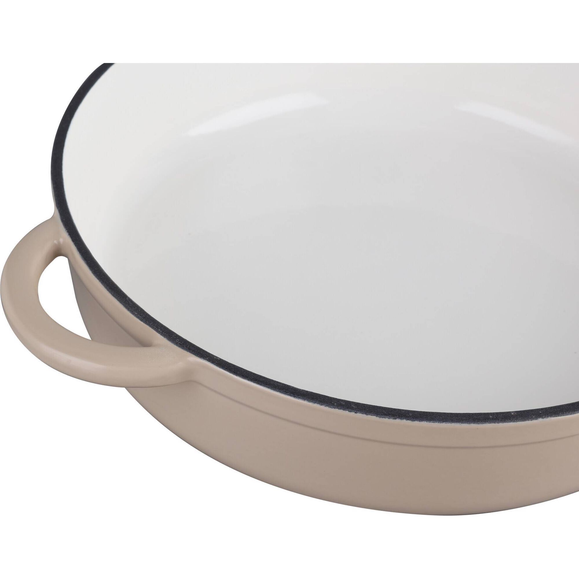 Ca&ccedil;arola Baixa Ferro Fundido 3,3L Creme Kasa