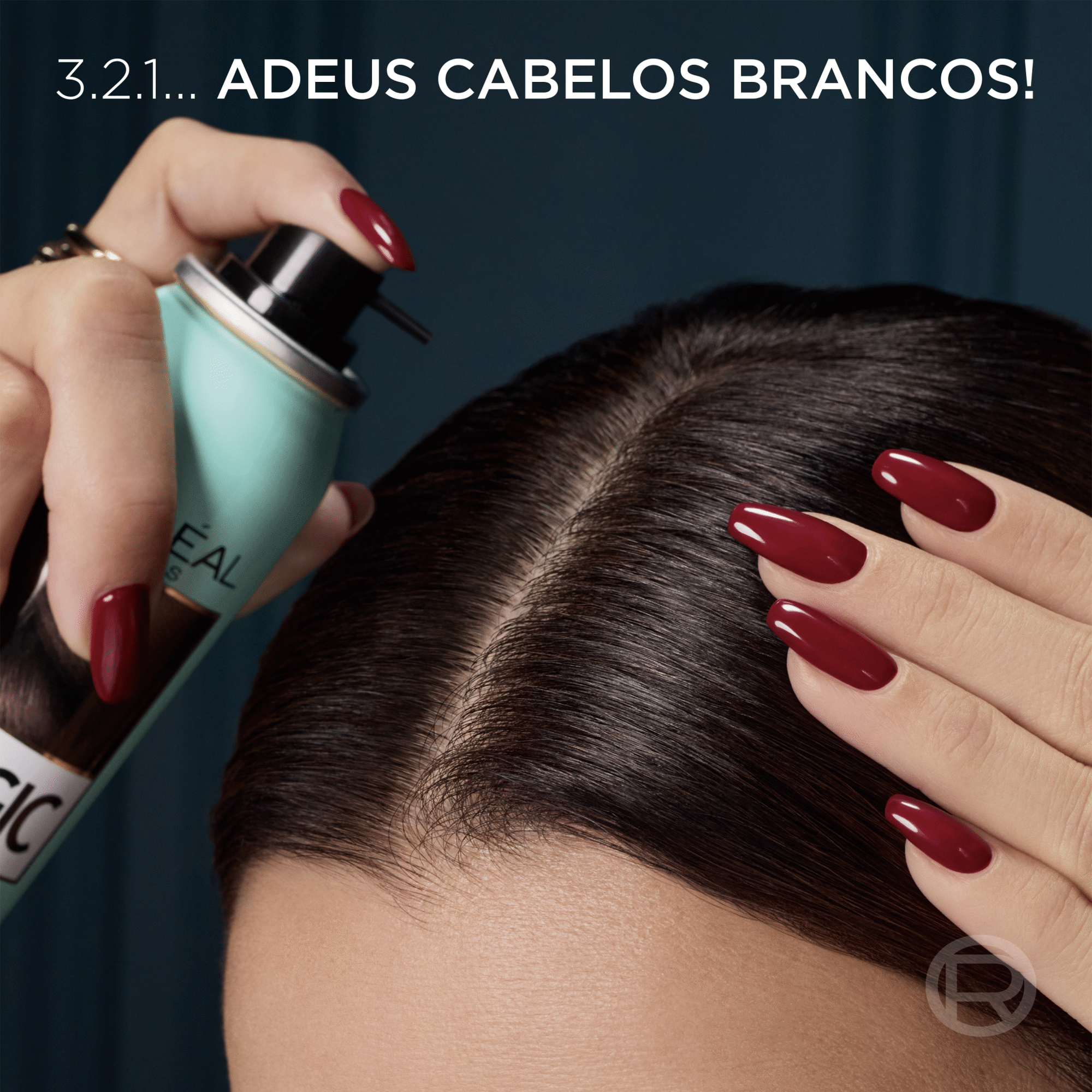Colora&ccedil;&atilde;o Retoca Ra&iacute;zes Spray Preto L'Or&eacute;al Paris Magic Retouch