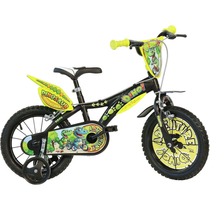 Bicicleta de Criança Roda 14'' 4-6 Anos Dinossauros Monovelocidade Uvea