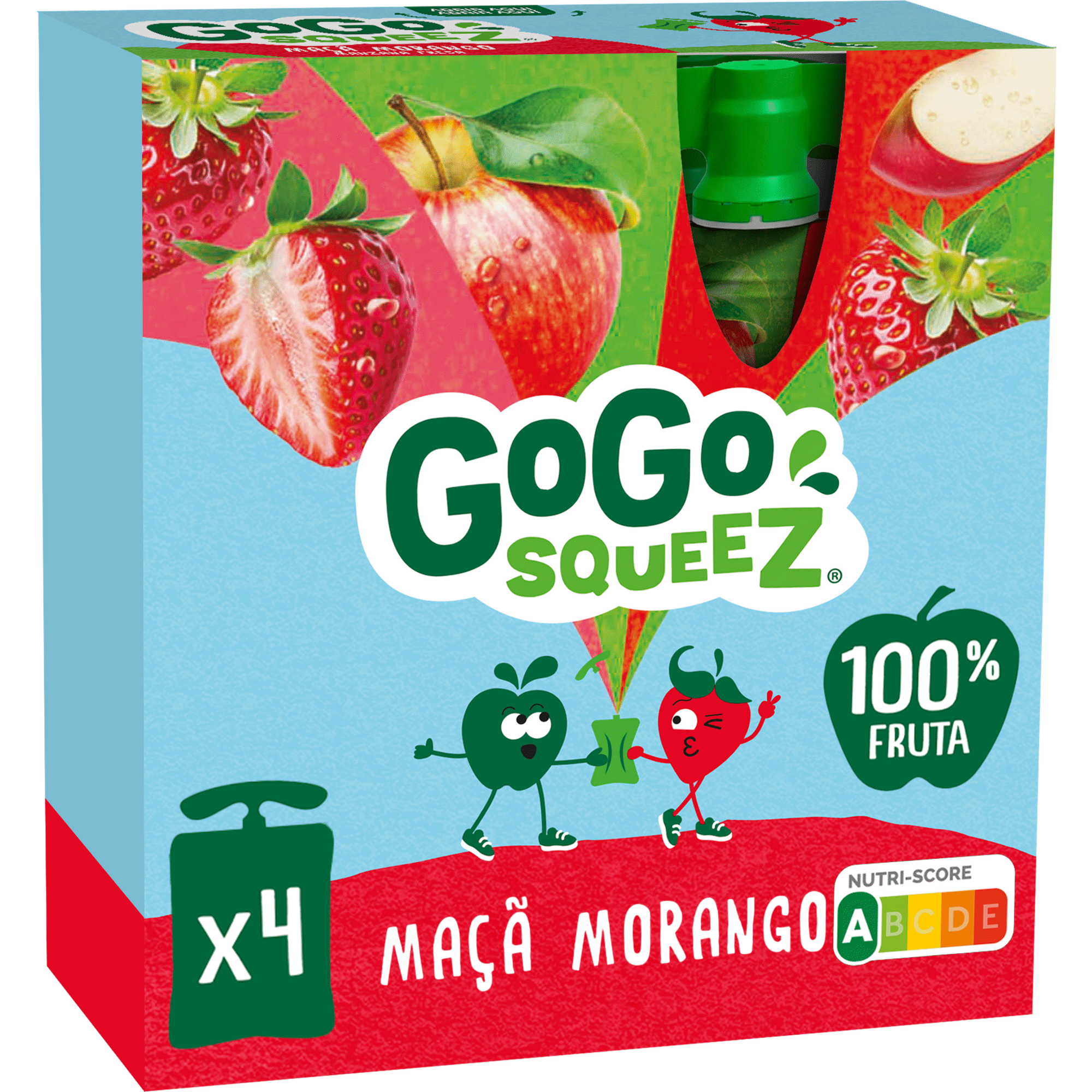 Pack  Saquetas de Fruta Ma&ccedil;&atilde; e Morango&nbsp;+3A GoGo squeeZ