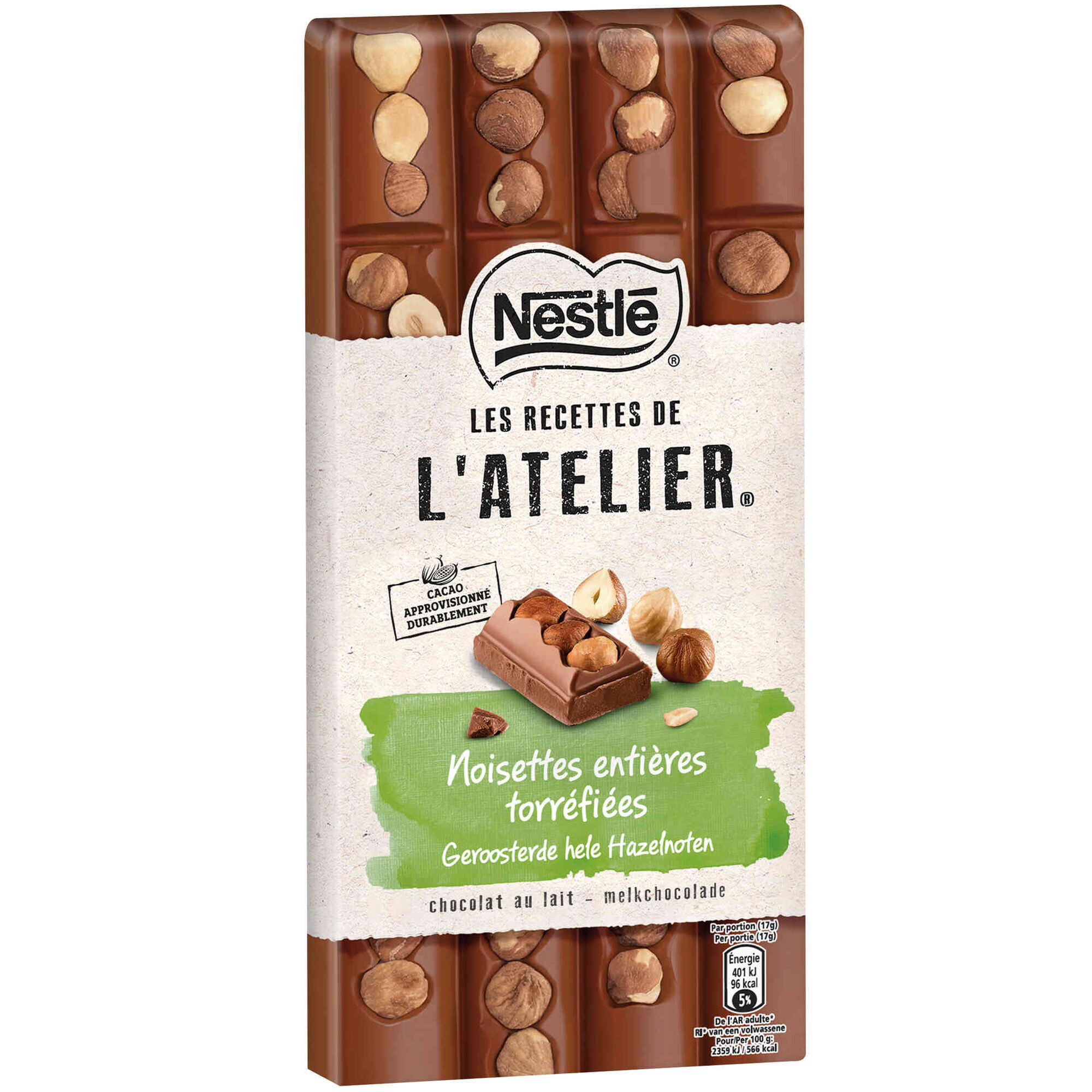 Tablete de Chocolate de Leite com Avelã Les Recettes de L'Atelier Tablete de Chocolate de Leite com Avelã Les Recettes de L'Atelier