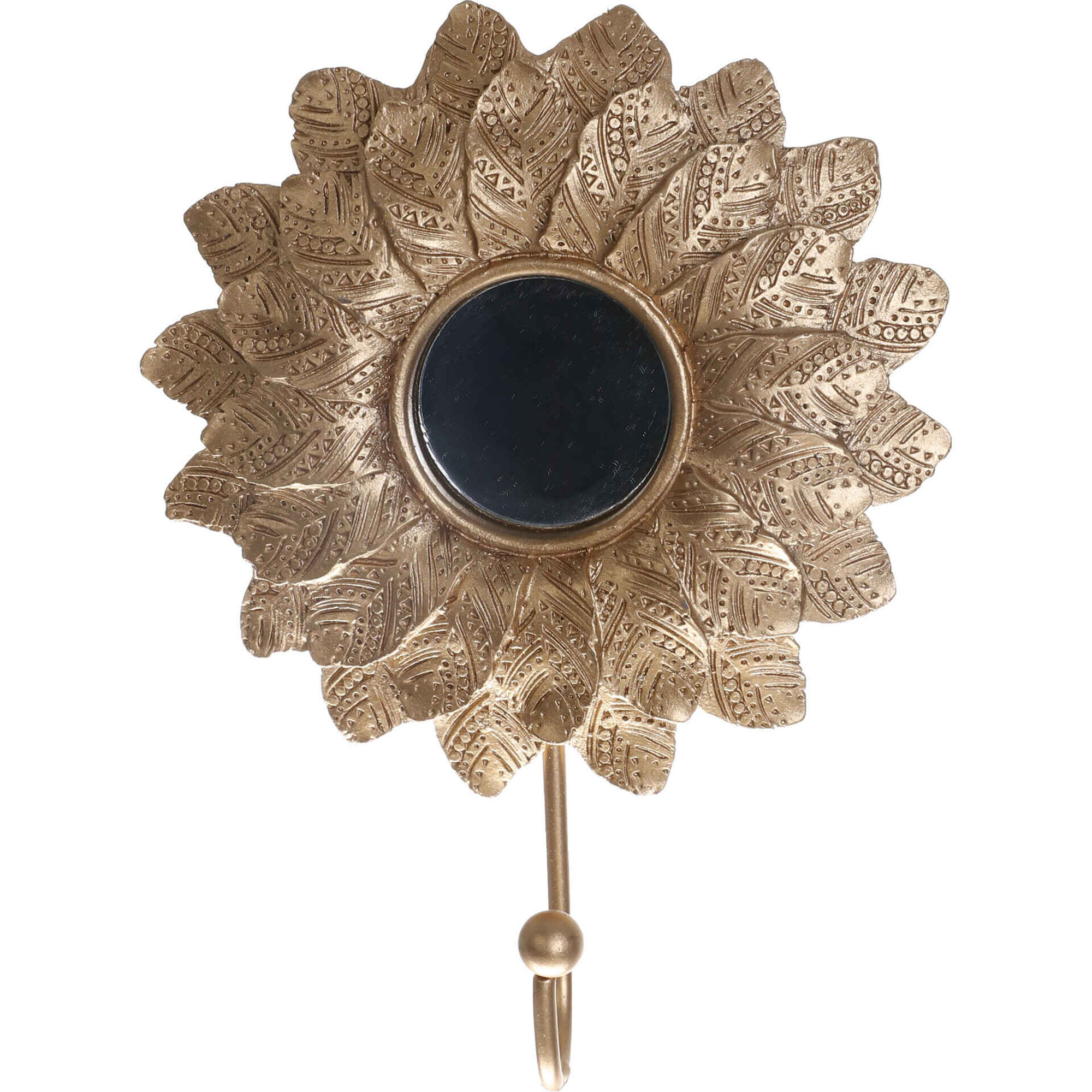 Pendurante Flor Dourada com Vidro