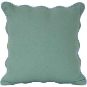 Almofada 45x45cm Lisa Recortada Verde Kasa