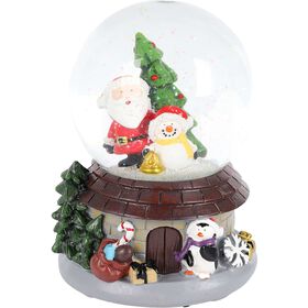 Globo Pai Natal 16cm com M&uacute;sica