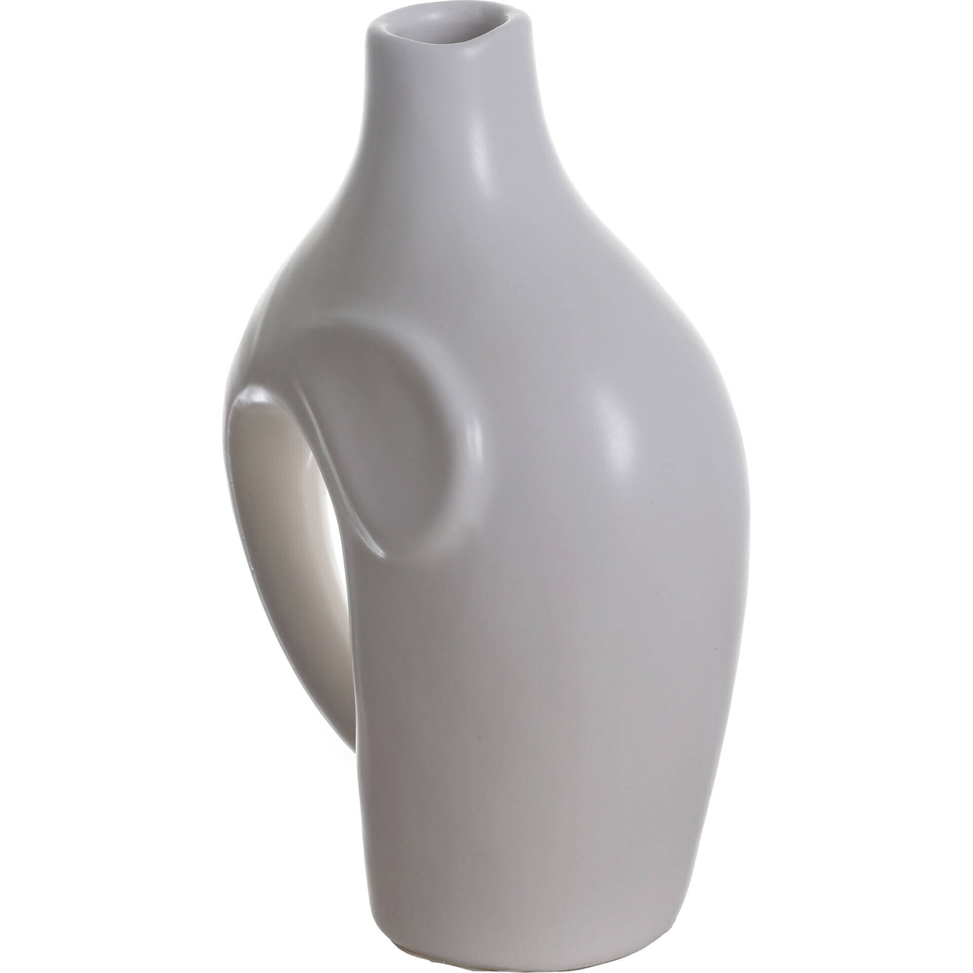 Jarra 16cm Branca com Orifício Lateral