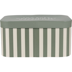 Caixa Riscas Largas Verdes 34x24x17cm Kasa