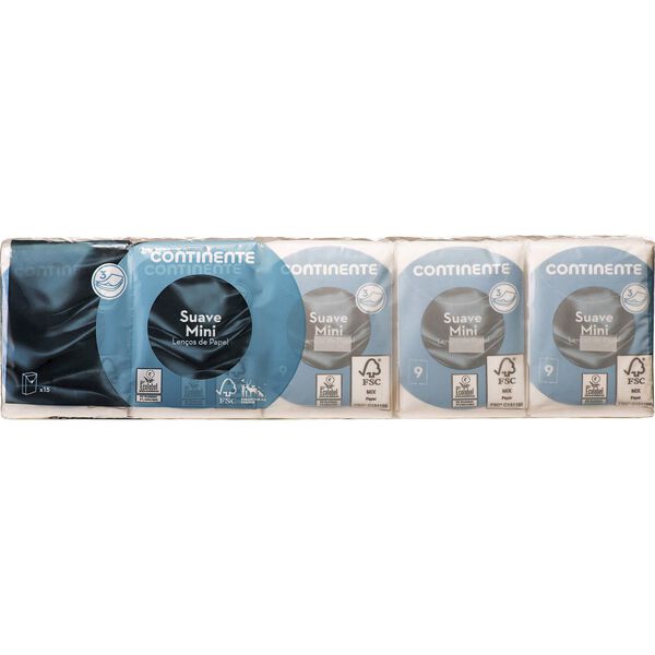 Lenços de Bolso Mini 3 Folhas Continente