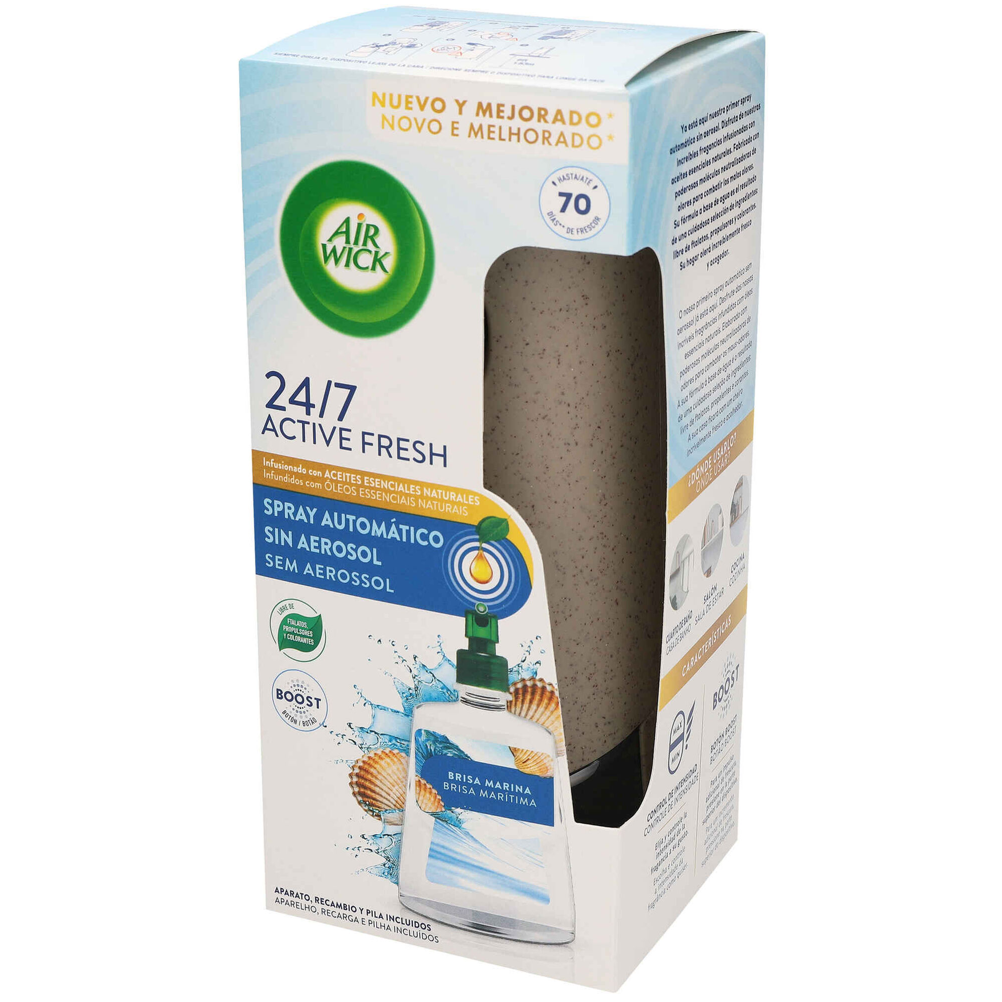 Ambientador Difusor Active Fresh Brisa Air Wick emb. 1 un