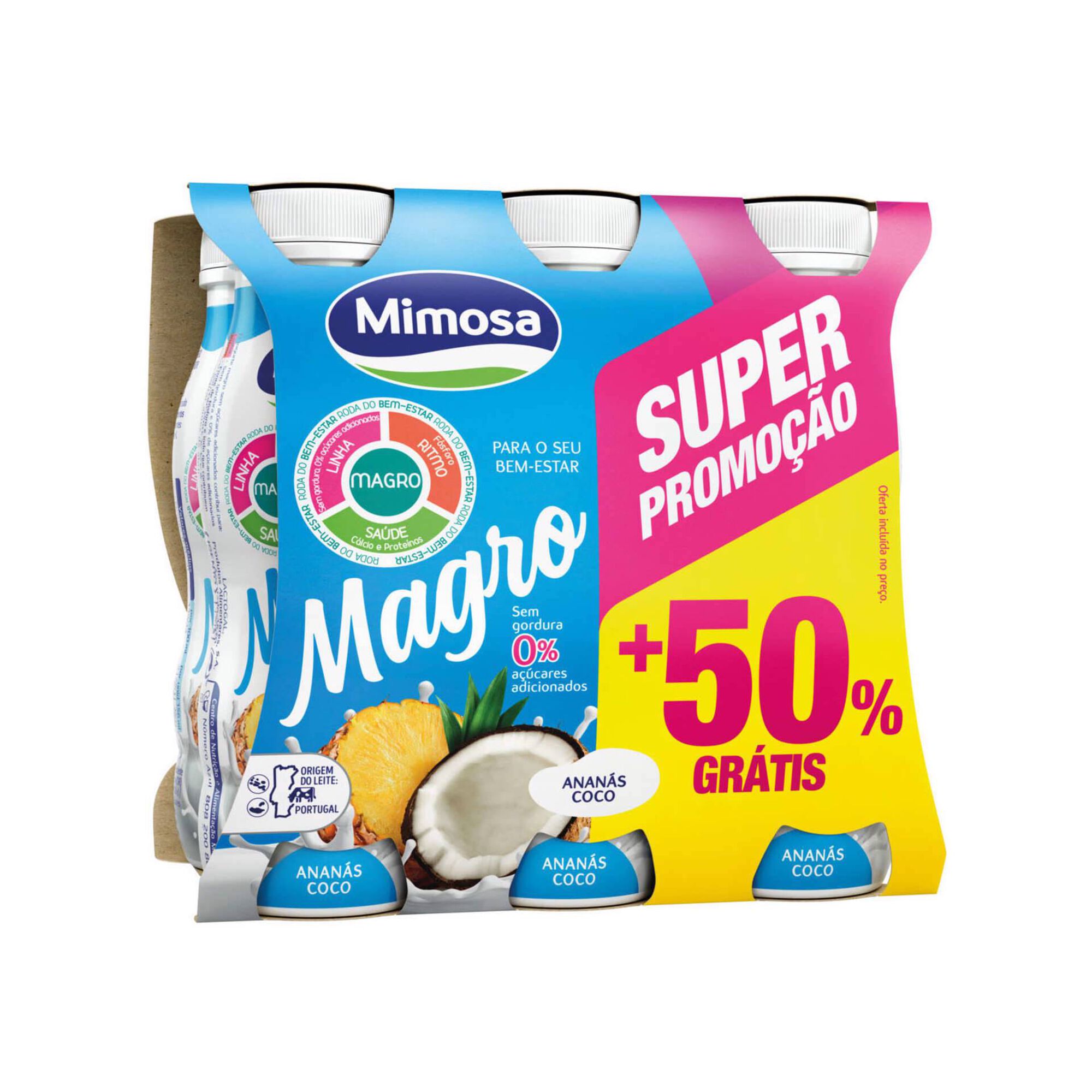 Iogurte Líquido Magro Ananás e Coco Iogurte Líquido Magro Ananás e Coco