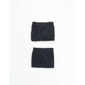 Conjunto 2 Boxers Algod&atilde;o Pretos S Homem MO