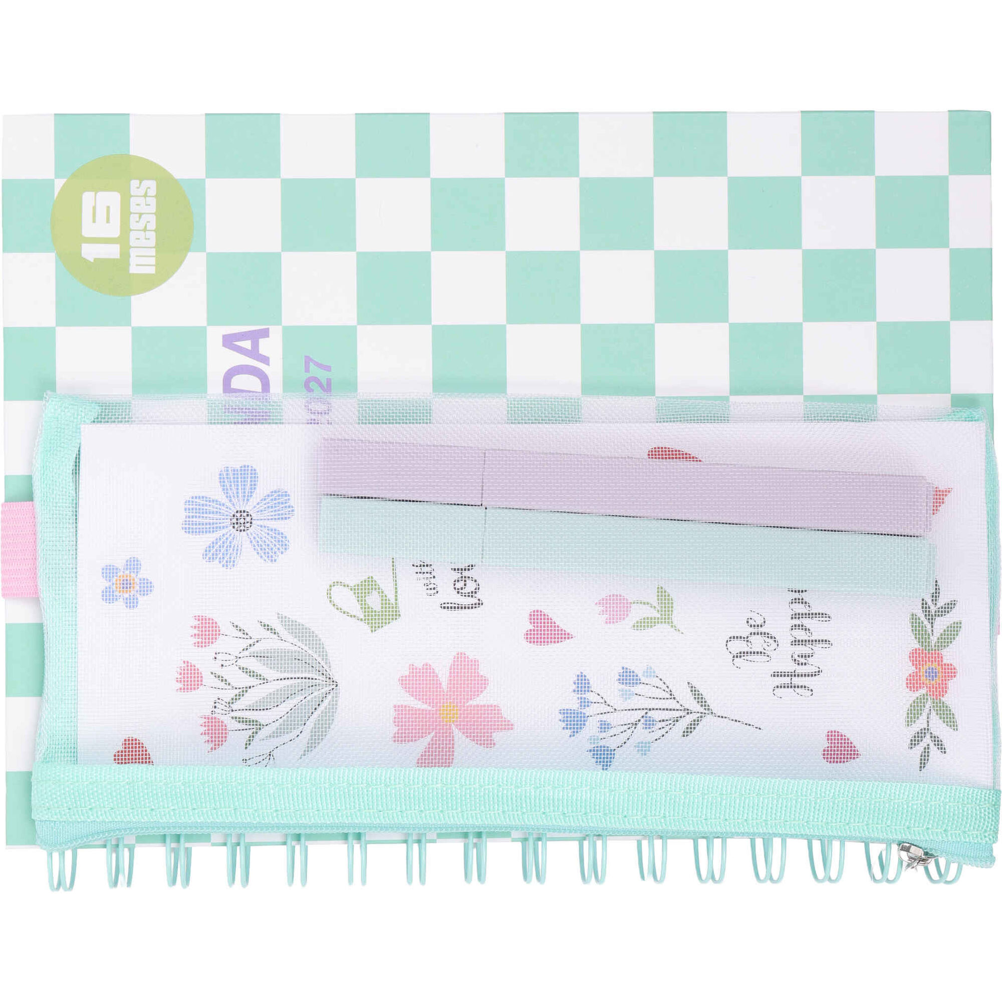 Conjunto de Agenda 16 Meses A5 com Sublinhadores e Estojo (v&aacute;rios modelos) Note!