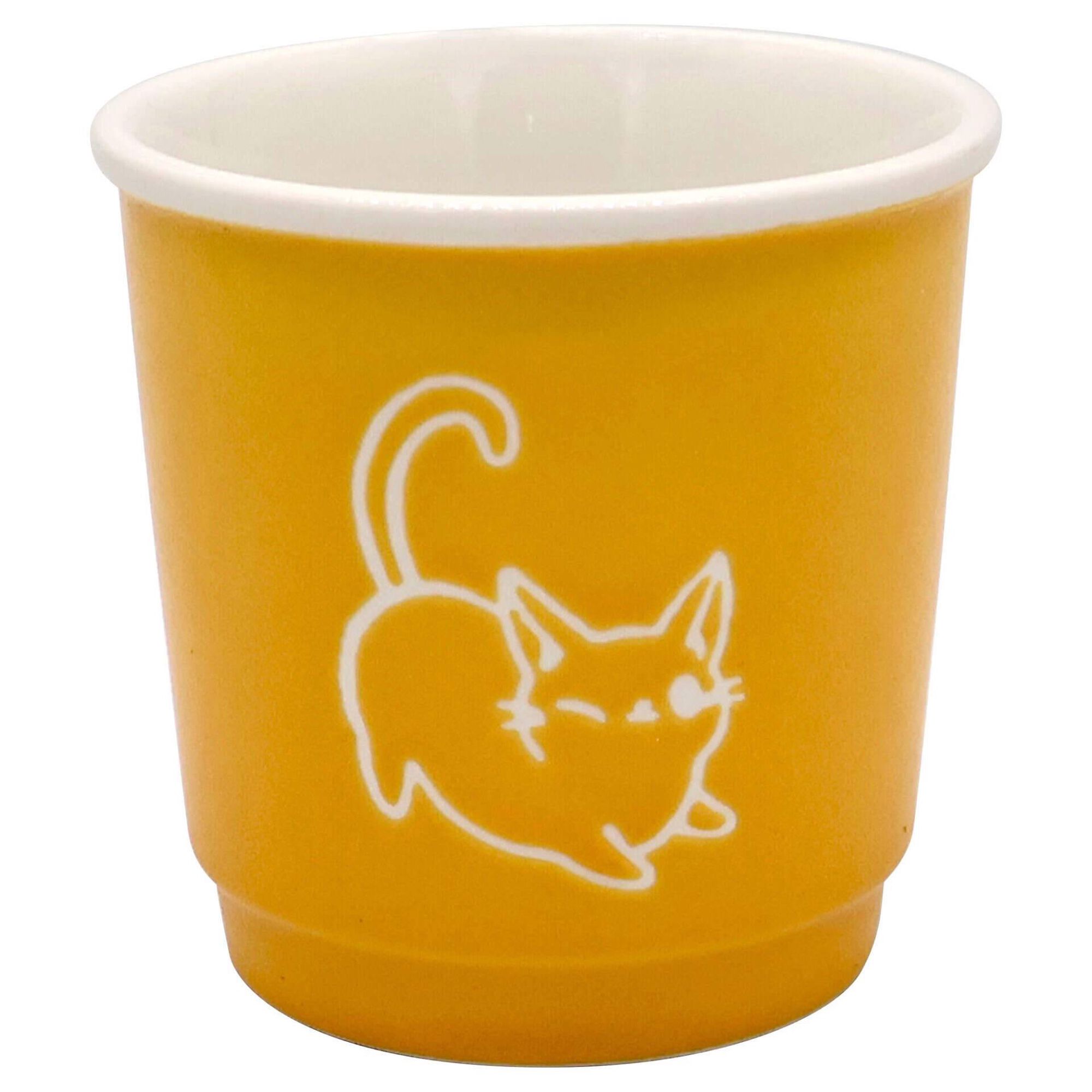 Copo Caf&eacute; 90ml Gato Amarelo Kasa