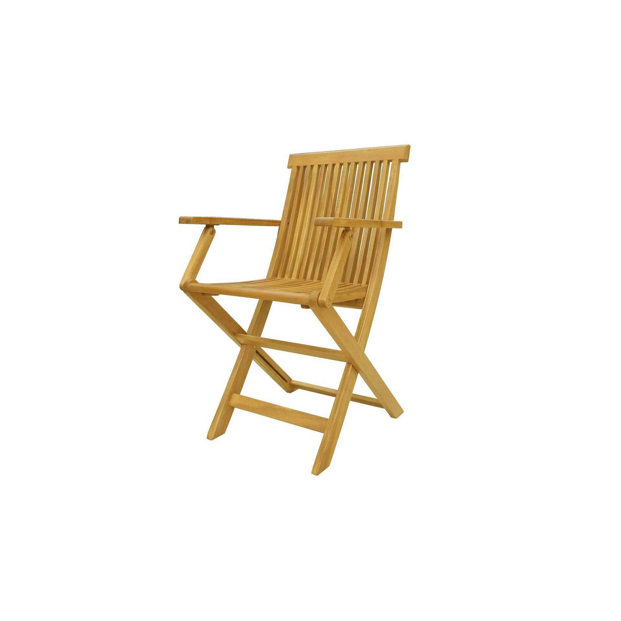 Cadeira com Braços Madeira Acácia Premium