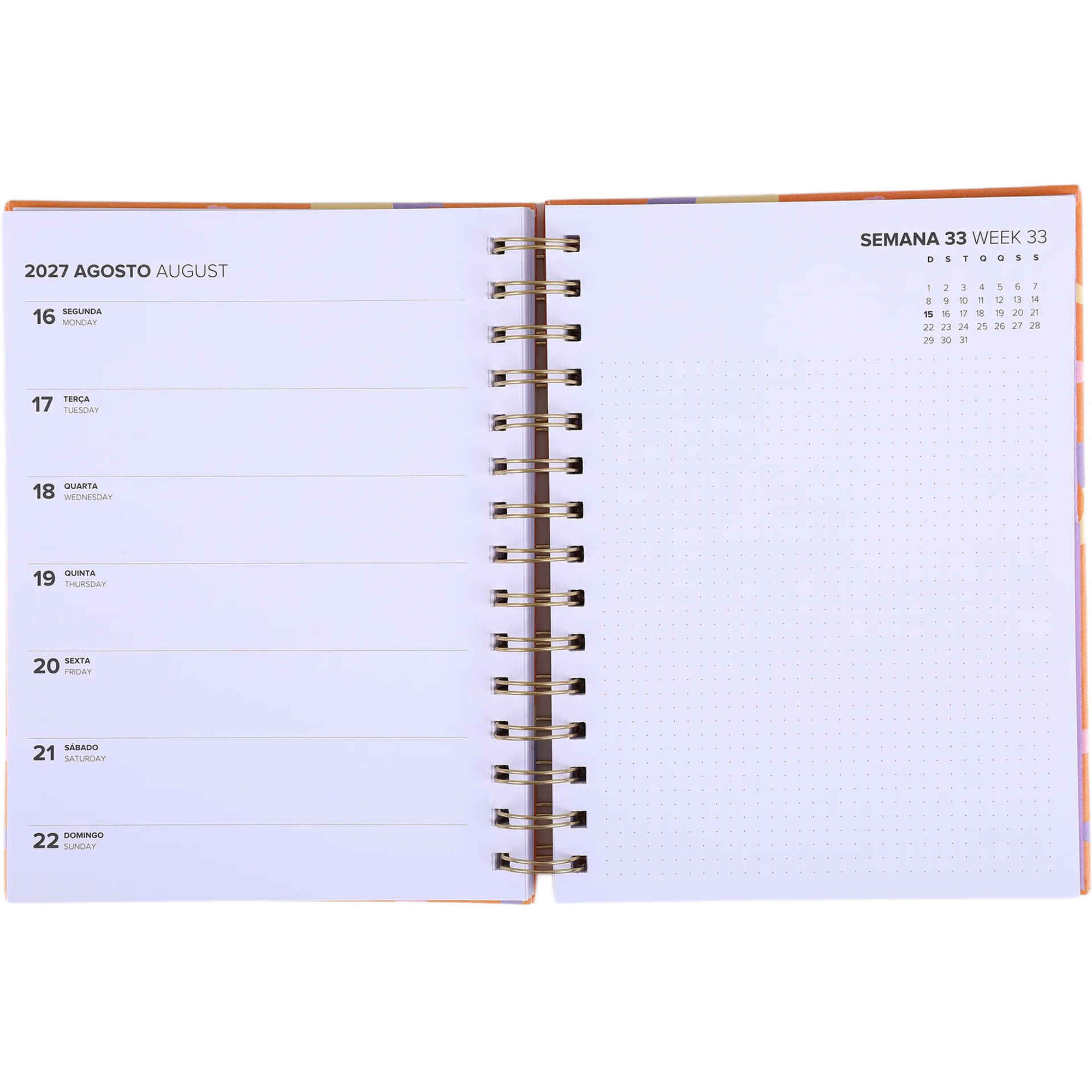 Agenda Semanal 2027 A5 Flowers (v&aacute;rias cores) Note!