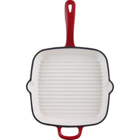 Grelhador Ferro Fundido 28x28cm Vermelho Kasa