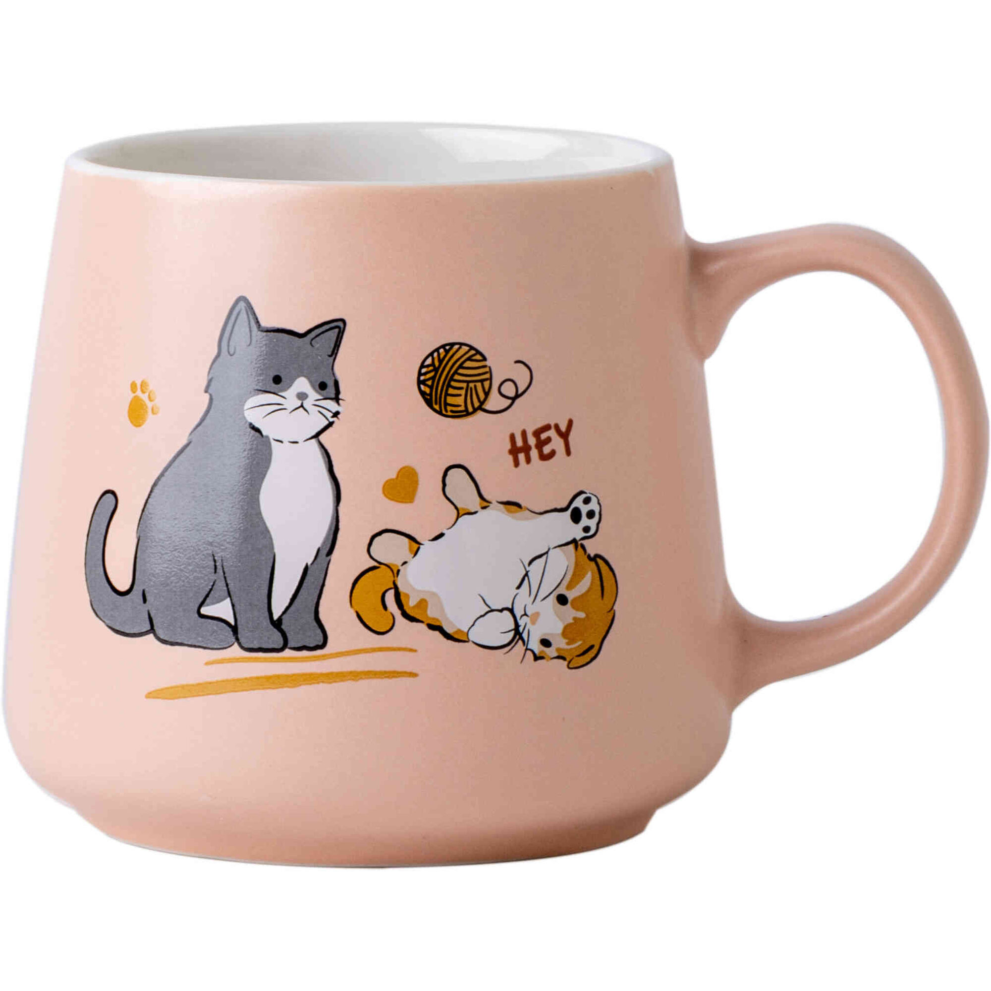 Caneca 400ml Gato Novelo Rosa Kasa